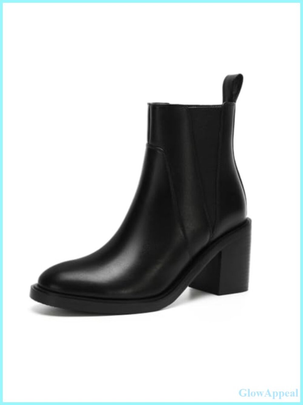 Women's Ankle Boots Chunky Block Heel Round Toe Pull On Booties